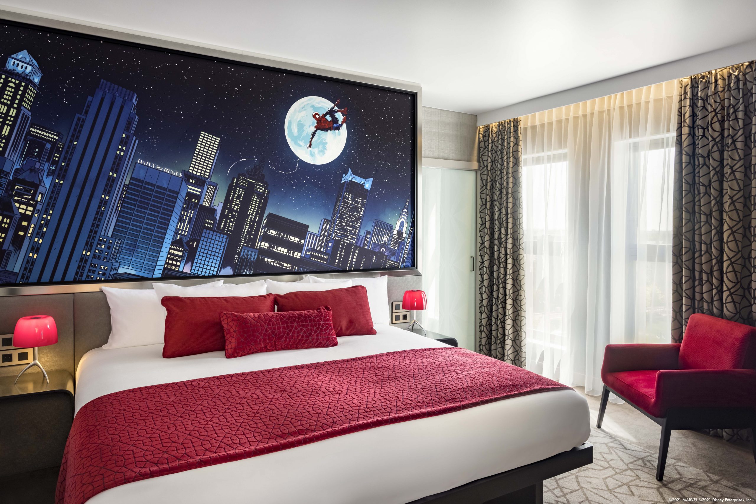 The first hotel in the world dedicated to MARVEL artwork, opens today at Disneyland® Paris