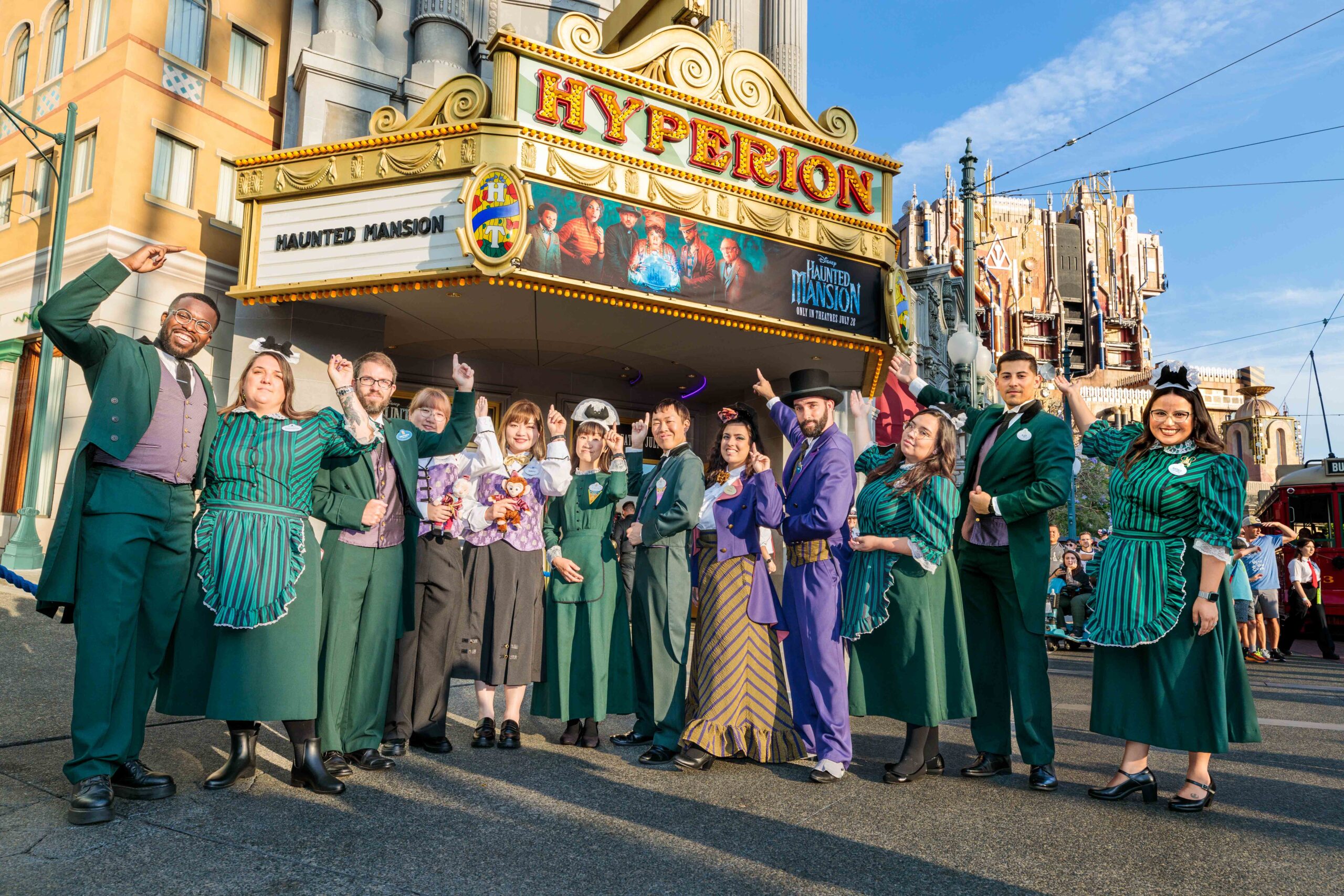 Disney Parks Cast Members Materialize at the ‘Haunted Mansion’ World Premiere