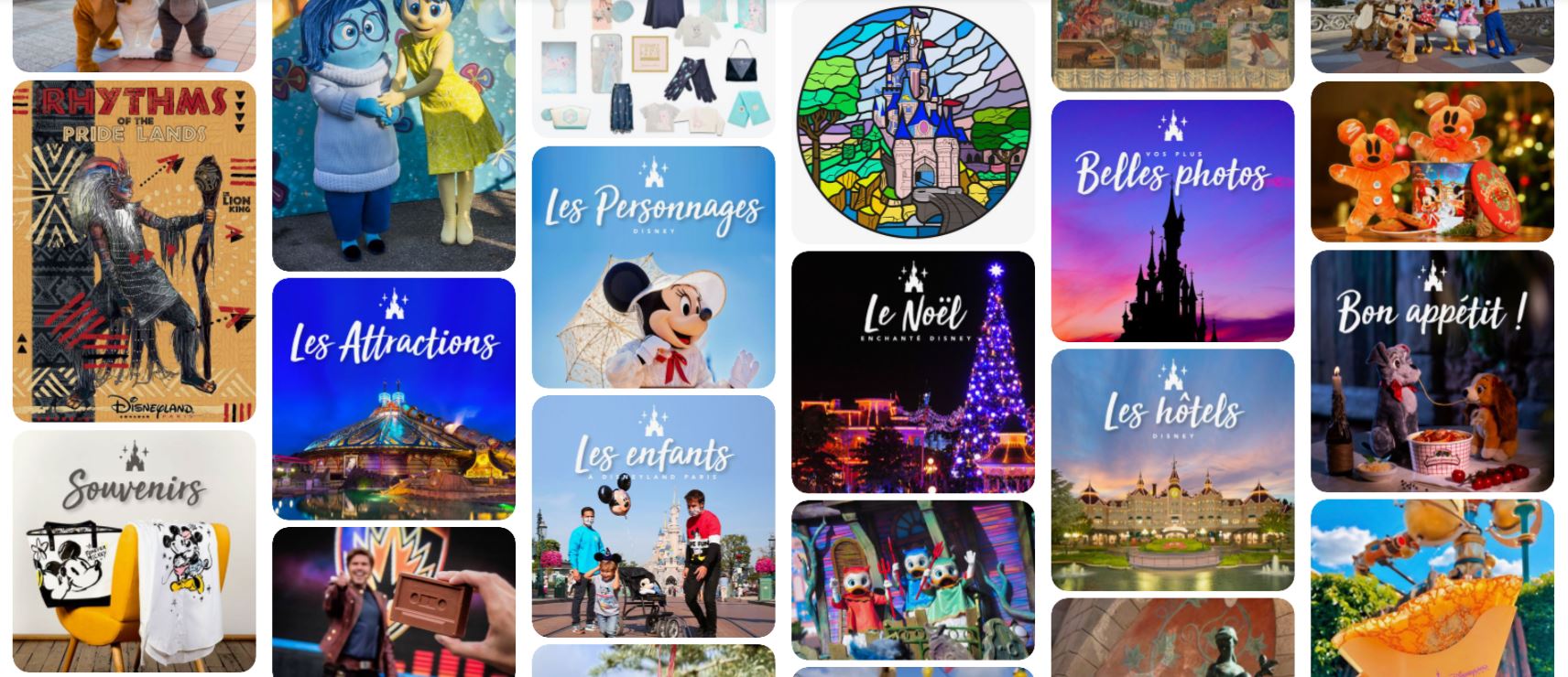 The first boards, such as Art, Characters, Christmas, Halloween and Hotels - just to name a few – are now online. In the coming weeks and months, new pins and boards will be added, filled with park attractions, food, merchandise, travel tips, as well as other surprises. 