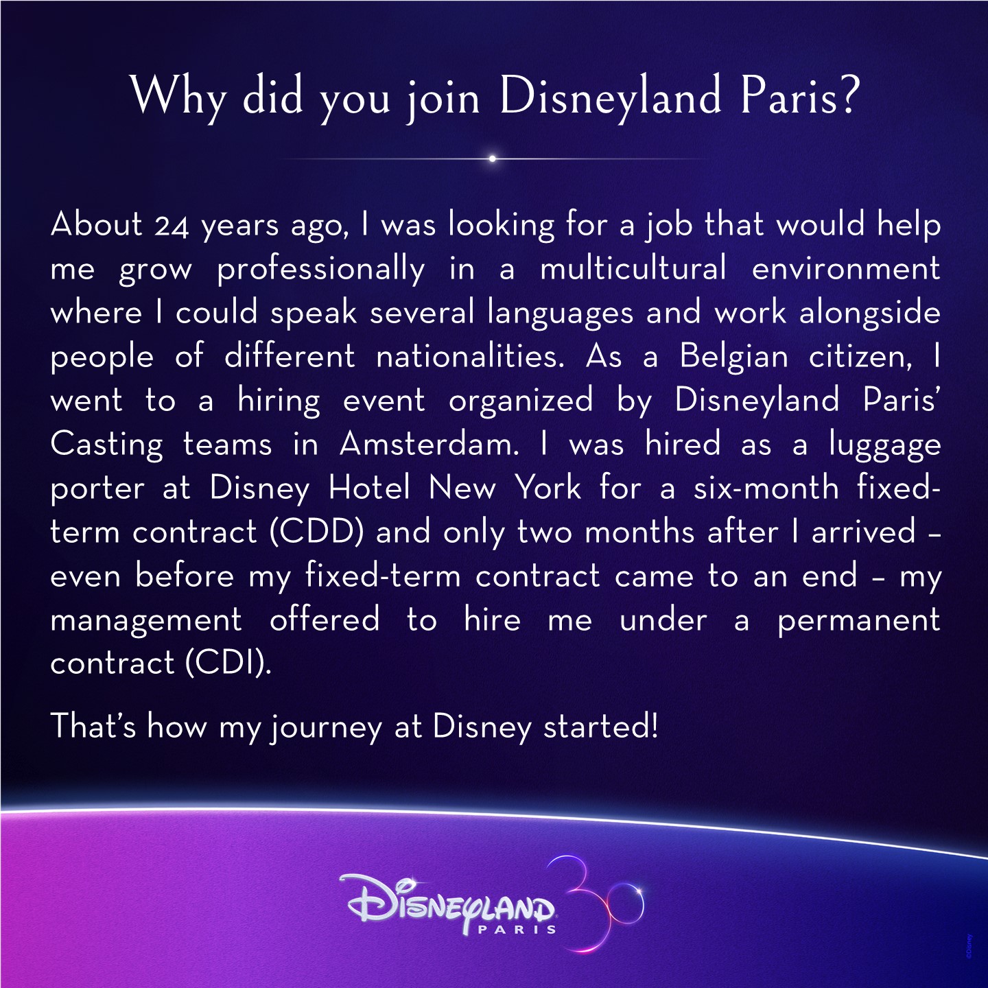 Cast Behind the Magic : Meet Nicolas Dantrou • DisneylandParis News